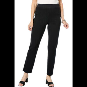 Colleen Lopez Women's Perfect 10 Slim-Leg Ponte Pant Black - Regular